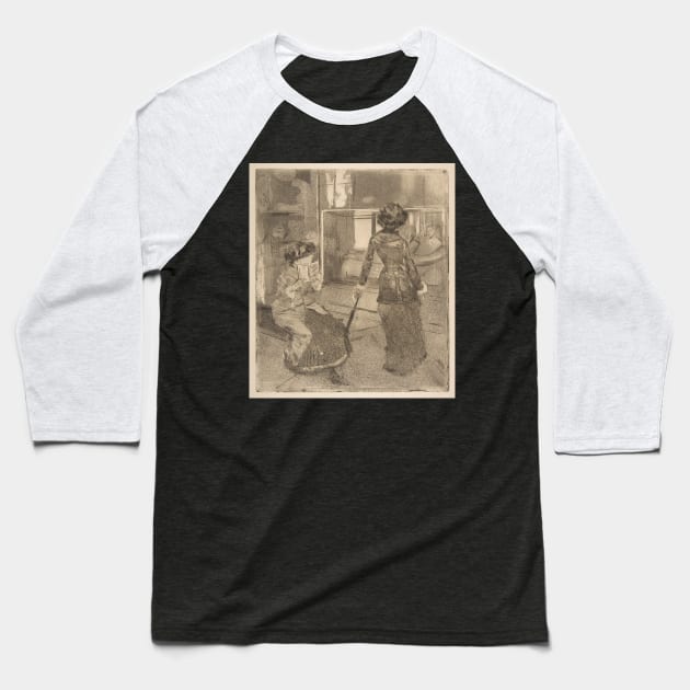 Mary Cassatt at the Louvre: The Etruscan Gallery Baseball T-Shirt by EdgarDegas
